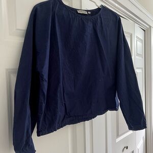 Gravel & Gold Navy Blouse